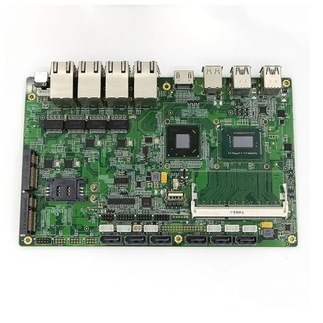 Intel HM175 Core 6700HQ Barebone PCBA with 8 SATA 6 RJ45